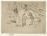 The Pastoral Play, Théodore Roussel  French, Etching