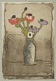 Anemonies, Théodore Roussel  French, Etching and aquatint printed in colors; second state of three