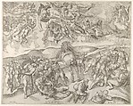 Conversion of Saul, from Michelangelo's fresco in the Pauline Chapel at the Vatican, Nicolas Beatrizet  French, Engraving