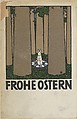 Happy Easter (Frohe Ostern), Urban Janke  Austrian, Color lithograph