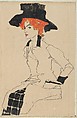 Portrait of a Woman, Egon Schiele Austrian, Color lithograph