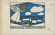 Merry Christmas (Fröhliche Weihnachten), Fritz Zeymer  Austrian, Color lithograph