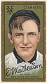 Christopher Mathewson, New York Giants, National League, from the "Baseball Series" (Gold Borders) set (T205) issued by the American Tobacco Company, American Tobacco Company, Commercial color lithograph