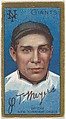 John T. Meyers, New York Giants, National League, from the "Baseball Series" (Gold Borders) set (T205) issued by the American Tobacco Company, American Tobacco Company, Commercial color lithograph