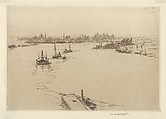 Williamsburg from the Bridge (Sketch), Charles Adams Platt  American, Etching and drypoint; only state
