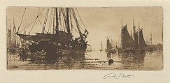 Fishing Boats, Charles Adams Platt  American, Etching; first state of two, early impression