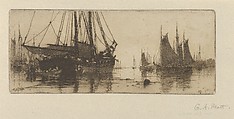Fishing Boats, Charles Adams Platt  American, Etching; trial proof a