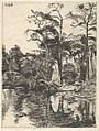 Alligator Pool, Ernest Haskell American, Drypoint