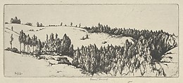 Along San Pablo Road, Ernest Haskell  American, Etching
