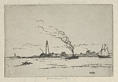 Boston Light, Ernest Haskell  American, Etching