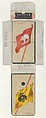 Uncut Siam and Russia cards, original packaging for the National Flag on Domino series (T177) issued by Kinney Brothers to promote Sweet Caporal Cigarettes, Kinney Brothers Tobacco Company  American, Commercial color print