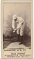 Warren William "Hick" Carpenter, 3rd Base, Cincinnati, from the Old Judge series (N172) for Old Judge Cigarettes, Goodwin & Company, Albumen photograph