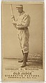 William C. Crossley, Catcher, Milwaukee, from the Old Judge series (N172) for Old Judge Cigarettes, Goodwin & Company, Albumen photograph