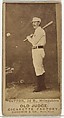Ezra Ballou Sutton, 3rd Base, Milwaukee, from the Old Judge series (N172) for Old Judge Cigarettes, Goodwin & Company, Albumen photograph
