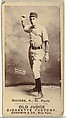 Willard Eben Mains, Pitcher, St. Paul Apostles, from the Old Judge series (N172) for Old Judge Cigarettes, Goodwin & Company, Albumen photograph