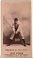 Anthony Joseph "Tony" Hellman, Catcher, Sioux City Corn Huskers, from the Old Judge series (N172) for Old Judge Cigarettes, Goodwin & Company, Albumen photograph
