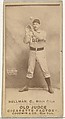 Anthony Joseph "Tony" Hellman, Catcher, Sioux City Corn Huskers, from the Old Judge series (N172) for Old Judge Cigarettes, Goodwin & Company, Albumen photograph