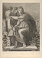 The Delphic Sibyl after the fresco by Michelangelo in the Sistine Chapel, Giovanni Volpato (Italian, Bassano 1732–1803 Rome), Engraving