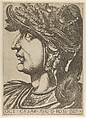 Plate 2: Octavius in profile to the left, from 'The Twelve Caesars', Anonymous, Etching and engraving