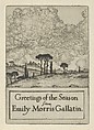 Greetings of the Season from Emily Morris Gallatin, Ernest Haskell  American, Etching and engraving