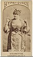 Mlle. Jager, Paris, from the Actors and Actresses series (N171) for Gypsy Queen Cigarettes, Goodwin & Company, Albumen photograph