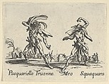 Pasquariello Truonno - Meo Squaquara, from "Balli di Sfessania" (Dance of Sfessania), Jacques Callot  French, Etching