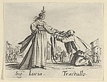 Sig. Lucia - Trastullo, from "Balli di Sfessania" (Dance of Sfessania), Jacques Callot French, Etching