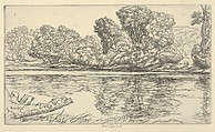 Reflections on Sheepscott, Ernest Haskell  American, Etching