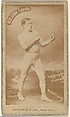 Mike Cleary, from the Celebrities and Prizefighters series (N174) for Old Judge Cigarettes, Goodwin & Company, Albumen photograph