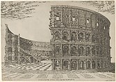 Section and elevation of the Colosseum in Rome, Giovanni Ambrogio Brambilla Italian, Etching