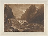 Mêr de Glace, Valley of Chamouni-Savoy (Liber Studiorum, part X, plate 50), Joseph Mallord William Turner British, Etching and mezzotint; fifth state of five (Finberg)