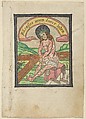 Man of Sorrows, Anonymous, Netherlandish, 15th century Netherlandish, Woodcut, hand-colored with red, green, yellow, brown and silver