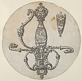 Design for a Sword Hilt, Pierre Woeiriot de Bouzey II French, engraving