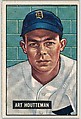 Art Houtteman, Pitcher, Detroit Tigers, from Picture Cards, series 5 (R406-5) issued by Bowman Gum, Issued by Bowman Gum Company, Commercial color lithograph