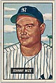 Johnny Mize, 1st Base, New York Yankees, from Picture Cards, series 5 (R406-5) issued by Bowman Gum, Issued by Bowman Gum Company, Commercial color lithograph