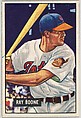 Ray Boone, Shortstop, Cleveland Indians, from Picture Cards, series 5 (R406-5) issued by Bowman Gum, Issued by Bowman Gum Company, Commercial color lithograph