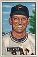 Bill Werle, Pitcher, Pittsburgh Pirates, from Picture Cards, series 5 (R406-5) issued by Bowman Gum, Issued by Bowman Gum Company, Commercial color lithograph