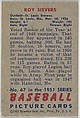 Roy Sievers, Outfield, St. Louis Browns, from Picture Cards, series 5 (R406-5) issued by Bowman Gum, Issued by Bowman Gum Company, Commercial color lithograph