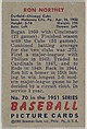 Issued by Bowman Gum Company | Ron Northey, Outfield, Chicago Cubs ...