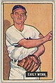 Early Wynn, Pitcher, Cleveland Indians, from Picture Cards, series 5 (R406-5) issued by Bowman Gum, Issued by Bowman Gum Company, Commercial color lithograph