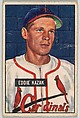 Eddie Kazak, 3rd Base, St. Louis Cardinals, from Picture Cards, series 5 (R406-5) issued by Bowman Gum, Issued by Bowman Gum Company, Commercial color lithograph