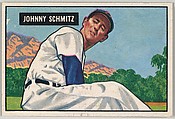 Johnny Schmitz, Pitcher, Chicago Cubs, from Picture Cards, series 5 (R406-5) issued by Bowman Gum, Issued by Bowman Gum Company, Commercial color lithograph