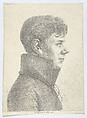Portrait of a Young Man in Profile, Paul Anton Skerl German, Lithograph; first state of two