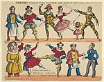 Characters, from Jack and the Giant Killer, Plate 7 for a Toy Theater, Benjamin Pollock British, Lithograph