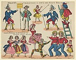 Characters, from Jack and the Giant Killer, Plate 8 for a Toy Theater, Benjamin Pollock British, Lithograph
