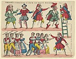 Characters, from Jack and the Giant Killer, Plate 5 for a Toy Theater, Benjamin Pollock (British, 1857–1937), Lithograph