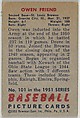 Owen Friend, 2nd Base, St. Louis Browns, from Picture Cards, series 5 (R406-5) issued by Bowman Gum, Issued by Bowman Gum Company, Commercial color lithograph
