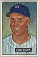 Bobby Brown, 3rd Base, New York Yankees, from Picture Cards, series 5 (R406-5) issued by Bowman Gum, Issued by Bowman Gum Company, Commercial color lithograph