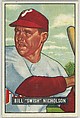 Bill Nicholson, Outfield, Philadelphia Phillies, from Picture Cards, series 5 (R406-5) issued by Bowman Gum, Issued by Bowman Gum Company, Commercial color lithograph