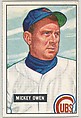 Mickey Owen, Catcher, Chicago Cubs, from Picture Cards, series 5 (R406-5) issued by Bowman Gum, Issued by Bowman Gum Company, Commercial color lithograph